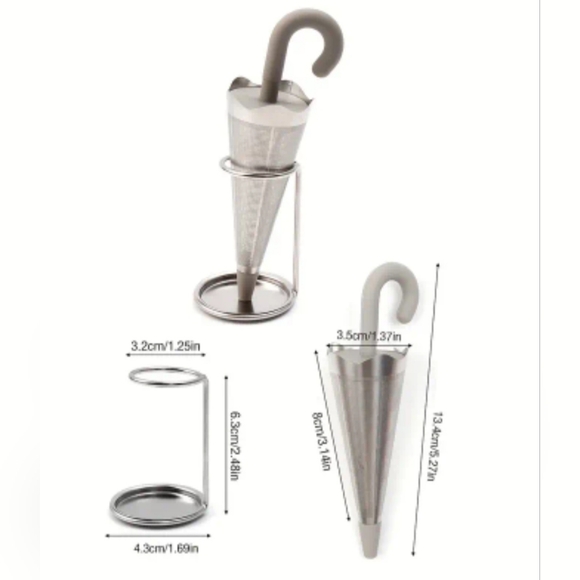(1 piece) Rainy Day Tea infuser with Stand - Picture 6 of 6